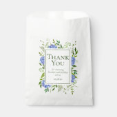 Sachets En Papier 100e anniversaire Blue Hydrangeas Merci (Devant)