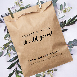 Sachets En Papier 10e anniversaire 10 Années Sauvages Semences Rus