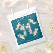 Sachets En Papier 11e anniversaire Turquoise Fleur Photo Collage Jau (Coupé)