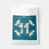 Sachets En Papier 11e anniversaire Turquoise Fleur Photo Collage Jau (Devant)