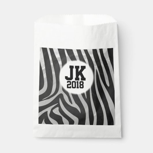 Sachets En Papier 12de12 Sac de préférence personnalisé Zebra (Devant)
