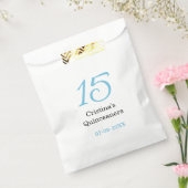 Sachets En Papier 15th quinceanera birthday blue black bold letter n (Scellé)