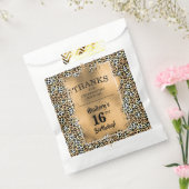 Sachets En Papier 16e anniversaire Empreinte de léopard de fête Favo (Scellé)