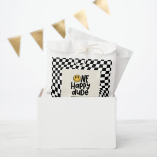 Sachets En Papier 1anniversaire sourire visage rétro noir blanc supe