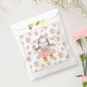 Sachets En Papier 1er anniversaire Ballerina Penguin rose (Scellé)