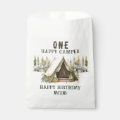 Sachets En Papier 1er anniversaire Happy Camper Anniversaire de enfa (Devant)