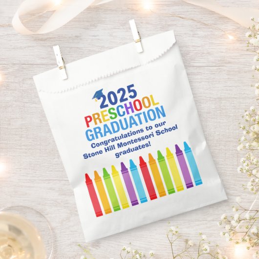 Sachets En Papier 2025 Graduation préscolaire Custom School Party (Coupé)