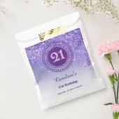 Sachets En Papier 21st Birthday | Sparkling Purple Gold Glitter (Scellé)