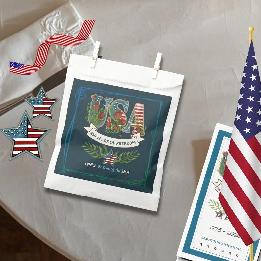 Sachets En Papier 250 Years of Freedom Midnight Blue Elegant 