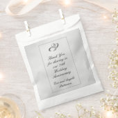 Sachets En Papier 25e anniversaire Mariage Merci de bague en diamant (Coupé)