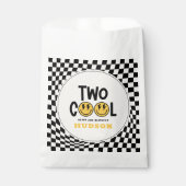 Sachets En Papier 2e anniversaire sourire visage rétro noir blanc su (Devant)