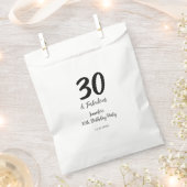 Sachets En Papier 30e anniversaire ajouter nom date année noir (Coupé)