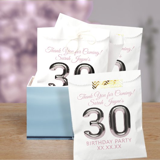 Sachets En Papier 30e anniversaire Merci Favor Sac