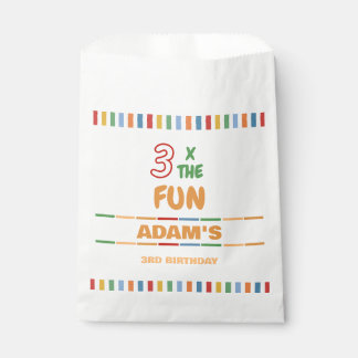Sachets En Papier 3 X Anniversaire Coloré Amusant
