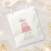 Sachets En Papier 3ème fête d'anniversaire de gâteau de fille chic (Coupé)