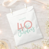 Sachets En Papier 40 et fabuleuse fête d'anniversaire rose (Coupé)