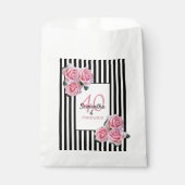Sachets En Papier 40 fabuleux flancs roses noirs rayures blanches (Devant)