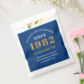 Sachets En Papier 40e anniversaire 1982 Elegant Gold Blue (Scellé)