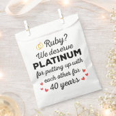 Sachets En Papier 40ème anniversaire du Mariage I - Ruby Funny Coupl (Coupé)