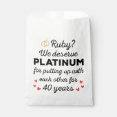 Sachets En Papier 40ème anniversaire du Mariage I - Ruby Funny Coupl (Devant)