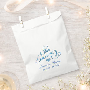 Sachets En Papier 45e anniversaire du Mariage Sapphire