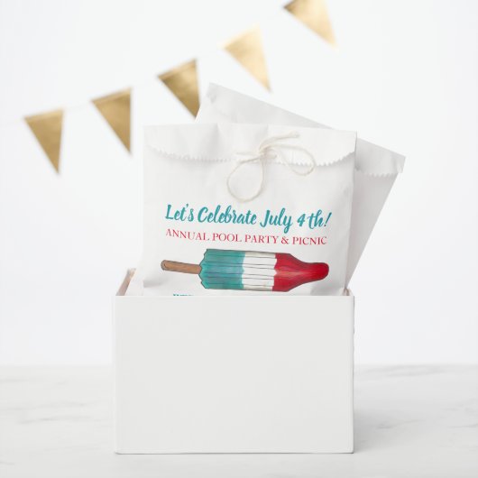 Sachets En Papier 4 juillet Quatrième partie Rocket Ice Pop Popsicle (Fête)
