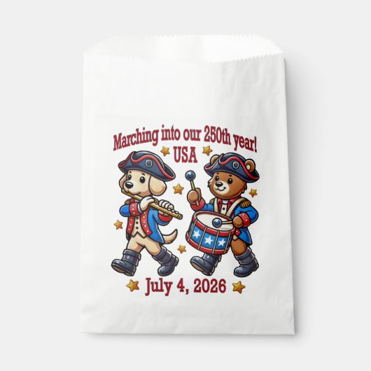 Sachets En Papier 4 juillet USA 250e anniversaire Semiquincentenaire (Devant)