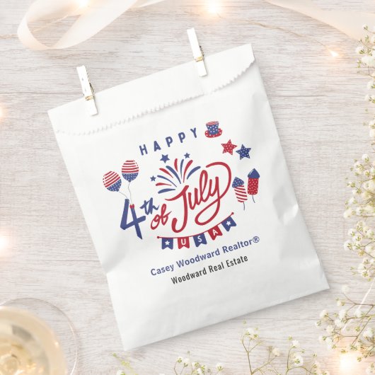 Sachets En Papier 4 juillet USA heureux | Summer Pop par Customisé (Coupé)