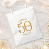 Sachets En Papier 50 ans anniversaire d'entreprise golden (Coupé)