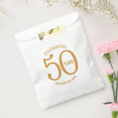 Sachets En Papier 50 ans anniversaire d'entreprise golden (Scellé)