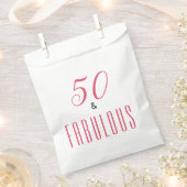 Sachets En Papier 50 Et Fabuleux Anniversaire Fête Favor Sac (Coupé)