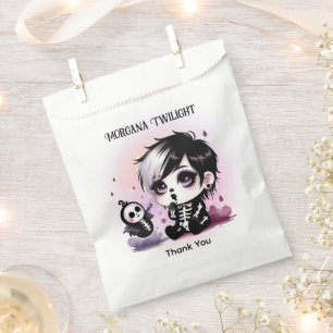 Sachets En Papier 50 x Goth Baby on Way Crow Black Purple Goody Sac
