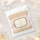 Sachets En Papier 50e anniversaire de Mariage d'or Célébration rose (Coupé)