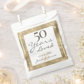 Sachets En Papier 50e anniversaire de Mariage Elegant Gold (Coupé)