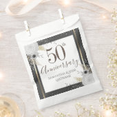 Sachets En Papier 50e anniversaire de Mariage Sac de préférence flor (Coupé)