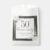 Sachets En Papier 50e anniversaire de Mariage Sac de préférence flor (Devant)