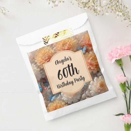 Sachets En Papier 60e fête d'anniversaire (Scellé)