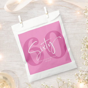 Sachets En Papier 60e Soirée rose 60e anniversaire
