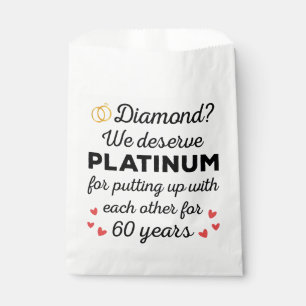 Sachets En Papier 60ème anniversaire du Mariage I - Diamond Funny Co