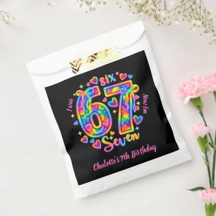 Sachets En Papier 6 7 Six Seven Néon Arc-en-ciel Lumière Fille Anniv