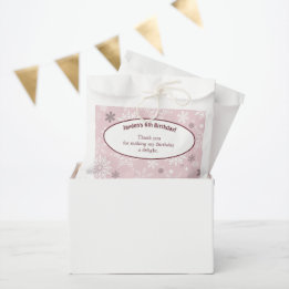 Sachets En Papier 6ème Fête d'anniversaire sur le thème des flocons