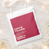 Sachets En Papier 70's Retro Super Viva Magenta Mariage (Coupé)