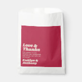 Sachets En Papier 70's Retro Super Viva Magenta Mariage (Devant)