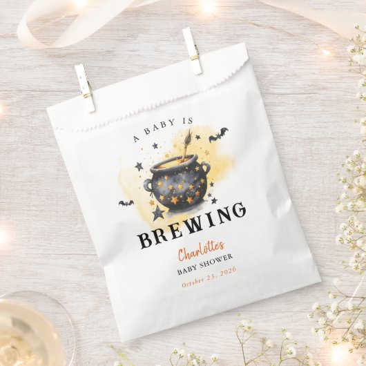 Sachets En Papier A Baby is Brewing Halloween Cauldron Baby Shower (Coupé)
