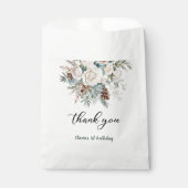 Sachets En Papier À feuillage persistant hiver Premier anniversaire  (Devant)