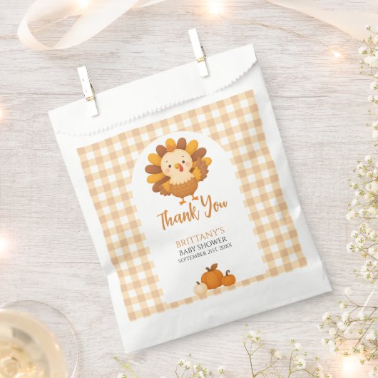Sachets En Papier A Little Turkey Baby Shower Thanksgiving (Coupé)