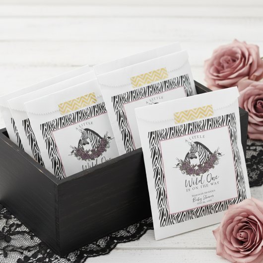 Sachets En Papier A Little Wild One Zebra Print Kids