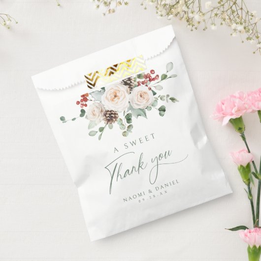 Sachets En Papier A Sweet Thank You Elegant Festive Floral Wedding (Scellé)