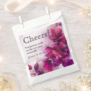Sachets En Papier 💍À votre santé ! Enchantement Fuchsia : Aquarelle