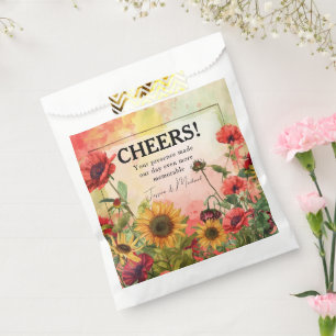Sachets En Papier 🌻À votre santé Pétales Ensoleillés & Fleurs Écarl